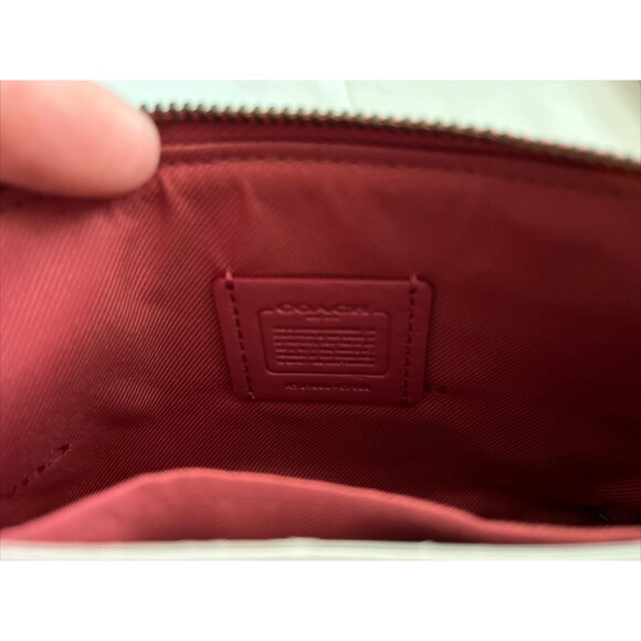 COACH Wristlet Women’s‎ small F57928 Color Block Rouge/Multi NWT - Picture 5 of 12